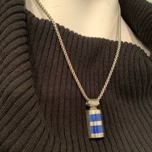 Stunning Sterling Silver And Blue Lapis Pendant